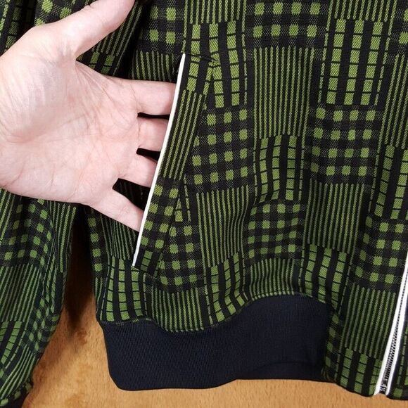 MARNI Mens Sweater Size 48 Green Zip Up Cardigan Sweatshirt Logo Jacquard $1450 - Picture 7 of 16